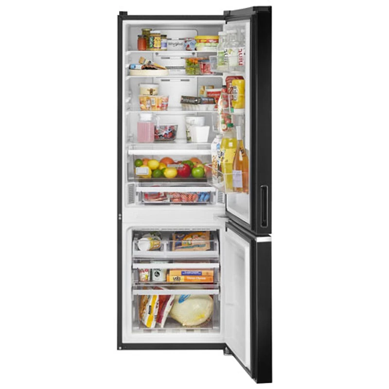 Réfrigérateur à congélateur inférieur 24 po 12,7 pi³ de Whirlpool (WRB533CZJB) - Noir