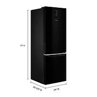 Réfrigérateur à congélateur inférieur 24 po 12,7 pi³ de Whirlpool (WRB533CZJB) - Noir