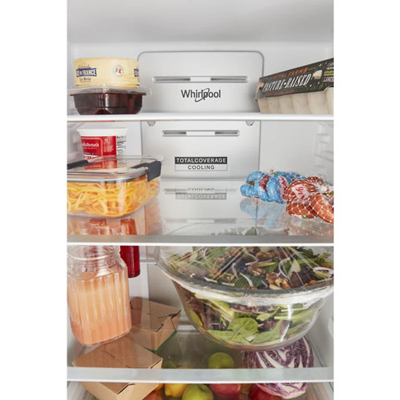 Réfrigérateur à congélateur inférieur 24 po 12,7 pi³ de Whirlpool (WRB533CZJB) - Noir
