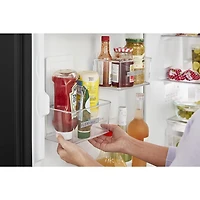 Réfrigérateur à congélateur inférieur 24 po 12,7 pi³ de Whirlpool (WRB533CZJB) - Noir