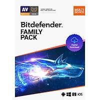 Bitdefender Family Pack Bonus Edition (PC/Mac/iOS/Android)-15 utilisateurs - 2 ans - Télé. numérique