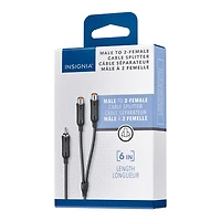 Répartiteur de câble RCA mâle à 2 embouts femelles de 0,16 m (6 po) d'Insignia