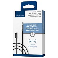 Insignia 6' (1.8m) 3.5mm Male/Female Audio Extension Cable