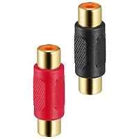 Coupleur RCA d'Insignia - Paquet de 2 - Noir/Rouge