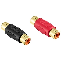 Coupleur RCA d'Insignia - Paquet de 2 - Noir/Rouge