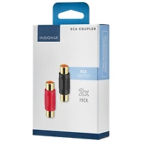 Coupleur RCA d'Insignia - Paquet de 2 - Noir/Rouge