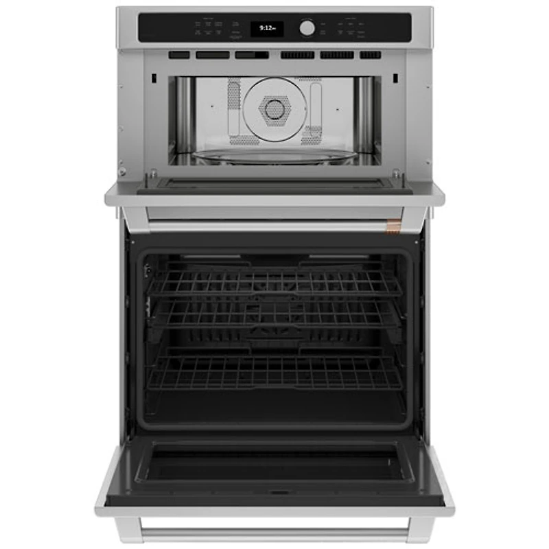 Café 30" 6.7 Cu. Ft. True Convection Electric Combination Wall Oven (CTC912P2NS1) - Stainless Steel