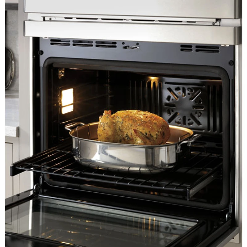 Café 30" 6.7 Cu. Ft. True Convection Electric Combination Wall Oven (CTC912P2NS1) - Stainless Steel