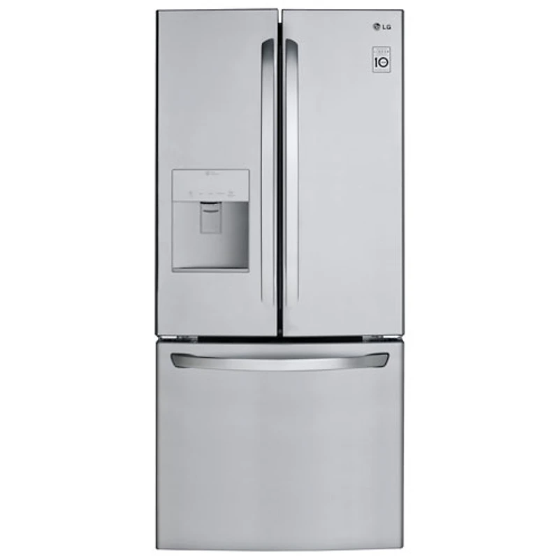 Réfrigérateur à deux portes de 21,8 pi³ et 30 po avec distributeur d'eau de LG (LRFWS2200S) - Inox