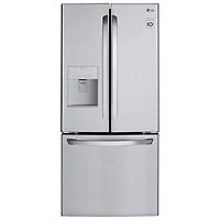 Réfrigérateur à deux portes de 21,8 pi³ et 30 po avec distributeur d'eau de LG (LRFWS2200S) - Inox
