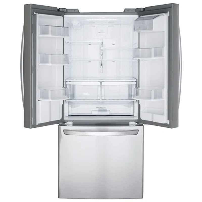 Réfrigérateur à deux portes de 21,8 pi³ et 30 po avec distributeur d'eau de LG (LRFWS2200S) - Inox