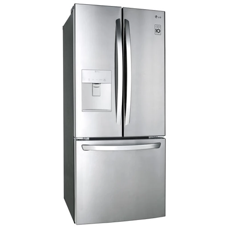 Réfrigérateur à deux portes de 21,8 pi³ et 30 po avec distributeur d'eau de LG (LRFWS2200S) - Inox