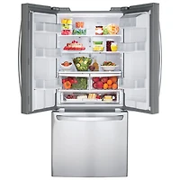 Réfrigérateur à deux portes de 21,8 pi³ et 30 po avec distributeur d'eau de LG (LRFWS2200S) - Inox