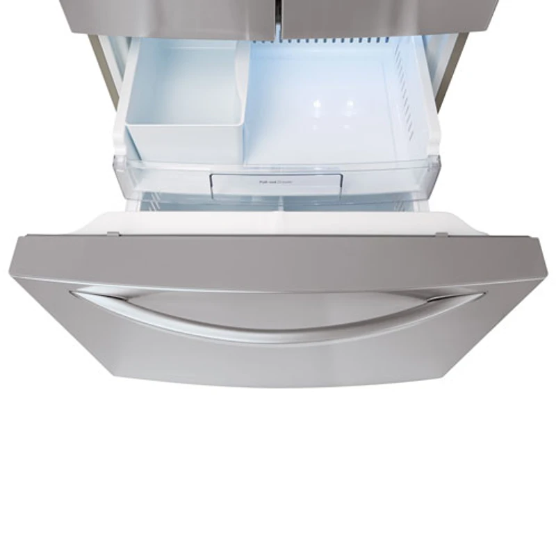Réfrigérateur à deux portes de 21,8 pi³ et 30 po avec distributeur d'eau de LG (LRFWS2200S) - Inox