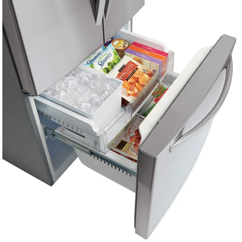 Réfrigérateur à deux portes de 21,8 pi³ et 30 po avec distributeur d'eau de LG (LRFWS2200S) - Inox