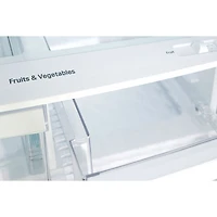 Réfrigérateur à deux portes de 21,8 pi³ et 30 po avec distributeur d'eau de LG (LRFWS2200S) - Inox