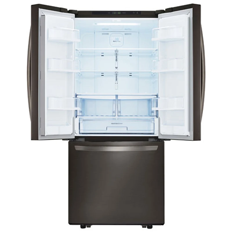 Réfrigérateur à deux portes de 21,8 pi³ et 30 po de LG (LRFNS2200D) - Acier inoxydable noir