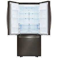 Réfrigérateur à deux portes de 21,8 pi³ et 30 po de LG (LRFNS2200D) - Acier inoxydable noir