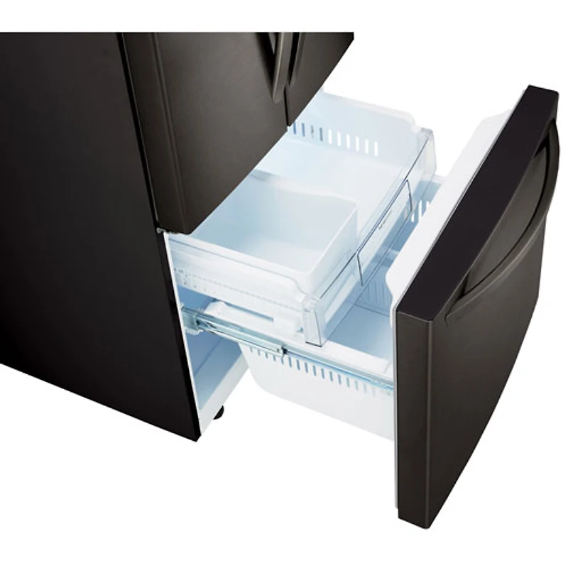 Réfrigérateur à deux portes de 21,8 pi³ et 30 po de LG (LRFNS2200D) - Acier inoxydable noir