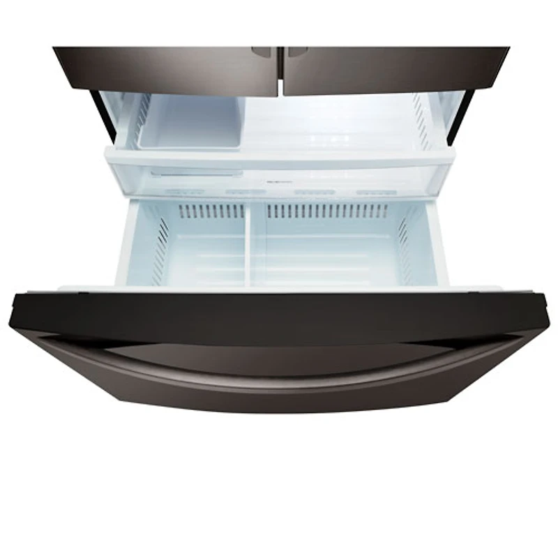 Réfrigérateur à deux portes de 21,8 pi³ et 30 po de LG (LRFNS2200D) - Acier inoxydable noir