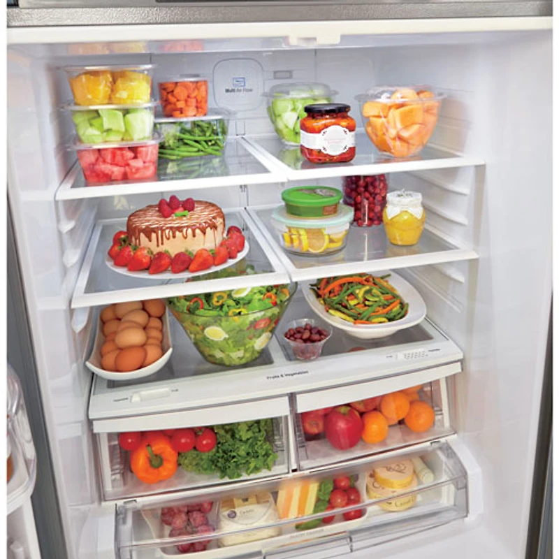 Réfrigérateur à deux portes 21,8 pi³ 30 po de LG (LRFNS2200S) - Inox