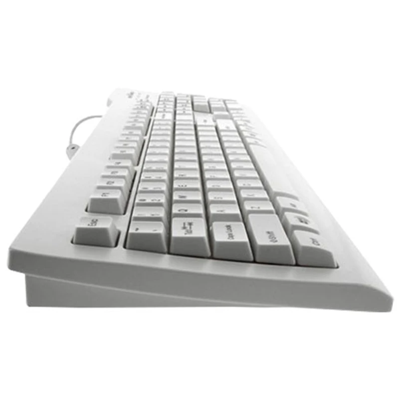 Clavier rétroéclairé étanche pleine grandeur avec fil Clean Glow de Seal Shield - Blanc - Anglais
