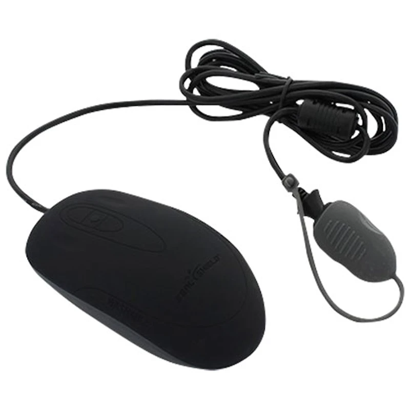 Seal Shield Silk Wired Optical Mouse - Black