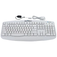 Seal Shield Storm Wired Full Size Waterproof Keyboard - White - English