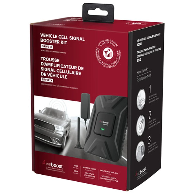 Trousse d'amplification du signal cellulaire Drive X pour véhicule de weBoost (655021) - Noir