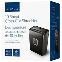 Déchiqueteuse à coupe croisée de 10 feuilles d'Insignia (NS-S10CCBK-C) - Seulement à Best Buy
