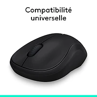 Souris optique sans fil M185 de Logitech - Noir