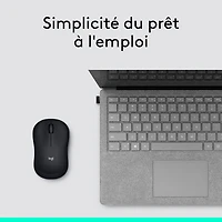Souris optique sans fil M185 de Logitech - Noir