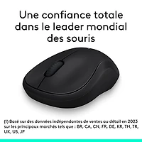 Souris optique sans fil M185 de Logitech - Noir