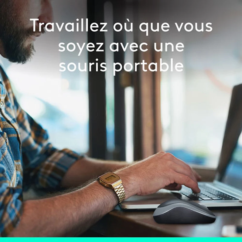 Souris optique sans fil M185 de Logitech - Noir