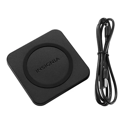 Tapis de recharge sans fil Qi de 10 W d'Insignia avec câble - Noir