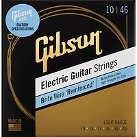 Gibson Brite Wire Reinforced 0.01 - 0.046 Light Gauge Electric Guitar Strings (SEG-BWR10)