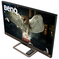 Moniteur FreeSync ACL IPS UHD 4K 60 Hz 32 po de BenQ/5 ms gris-gris (EW3280U) - Brun métallique/Noir