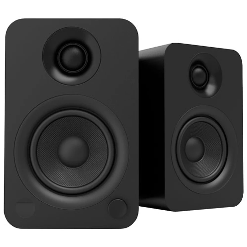 Kanto YU 140-Watt Bookshelf Speaker - Pair - Matte Black Vinyl - Only at Best Buy