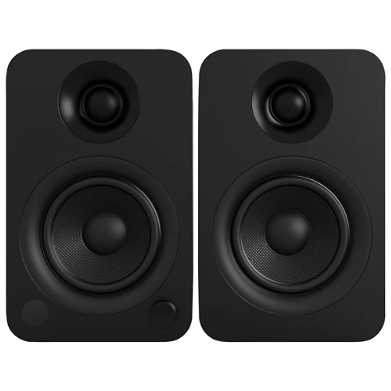 Kanto YU 140-Watt Bookshelf Speaker - Pair - Matte Black Vinyl - Only at Best Buy