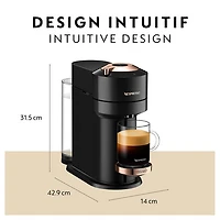 Nespresso Vertuo Next Premium Coffee & Espresso Machine by De'Longhi - Rose Gold