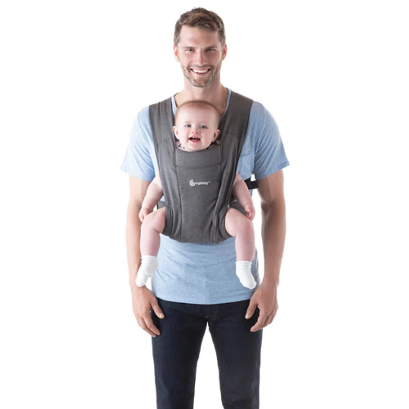 Porte-bébé à trois positions Embrace d'Ergobaby - Gris uni