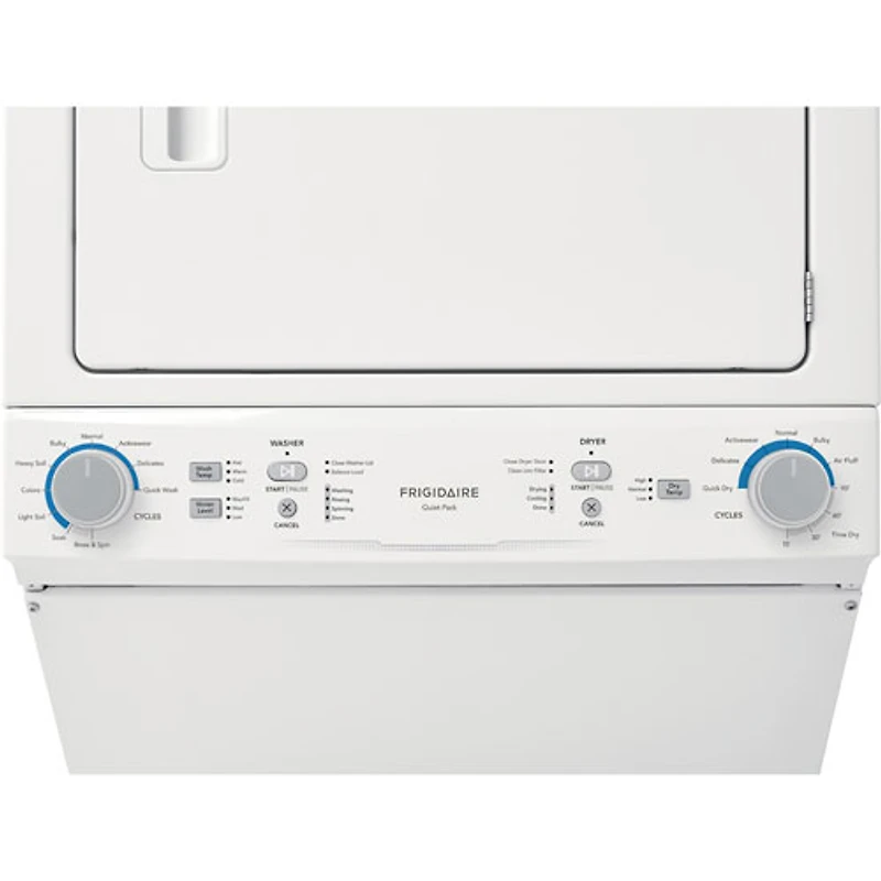Frigidaire 4.5Cu.Ft. Electric Agitator Washer & 5.6Cu.Ft. Dryer Laundry Centrewith Quck wash & Dry (FLCE752CAW) - White