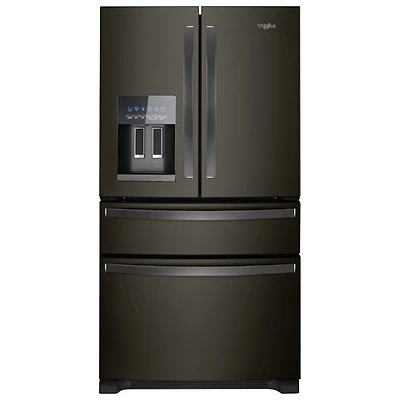 Réfrigérateur 4 portes de 36 po de Whirlpool (WRX735SDHV) - Noir - Boîte ouverte - Parfait état