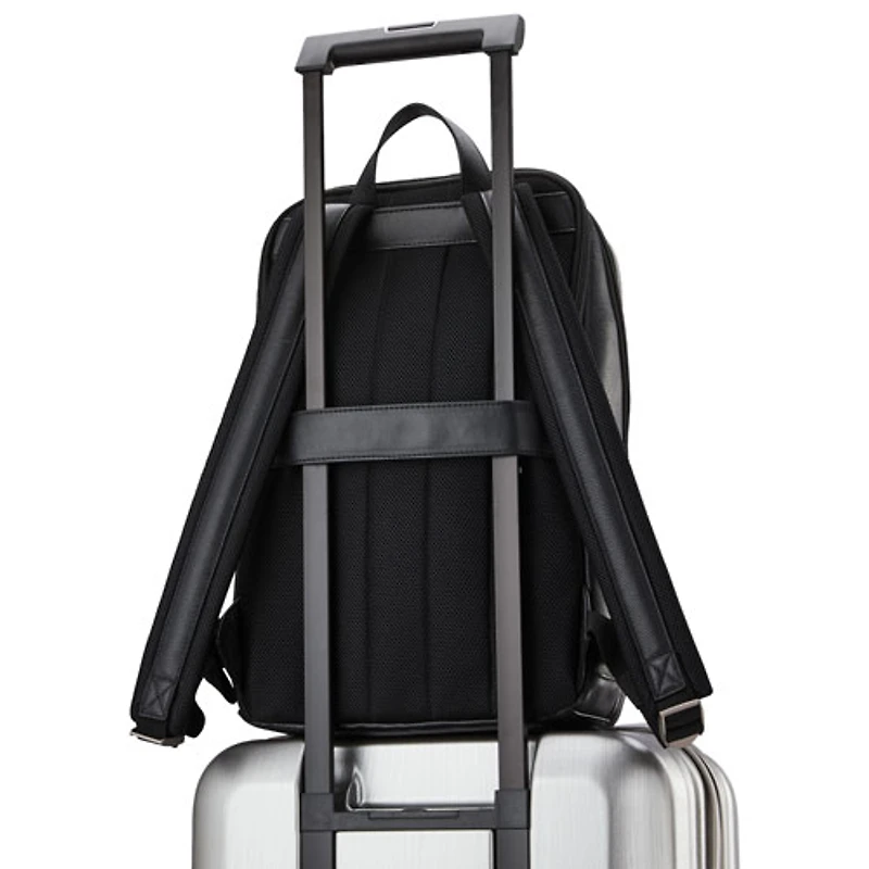 Samsonite Classic Leather 14.1" Laptop Commuter Backpack - Black