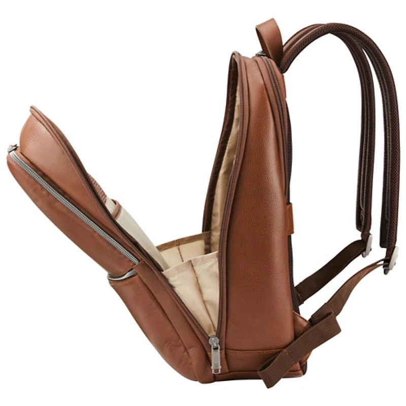Sac Classic Leather de Samsonite pour portable de 14,1 po - Cognac