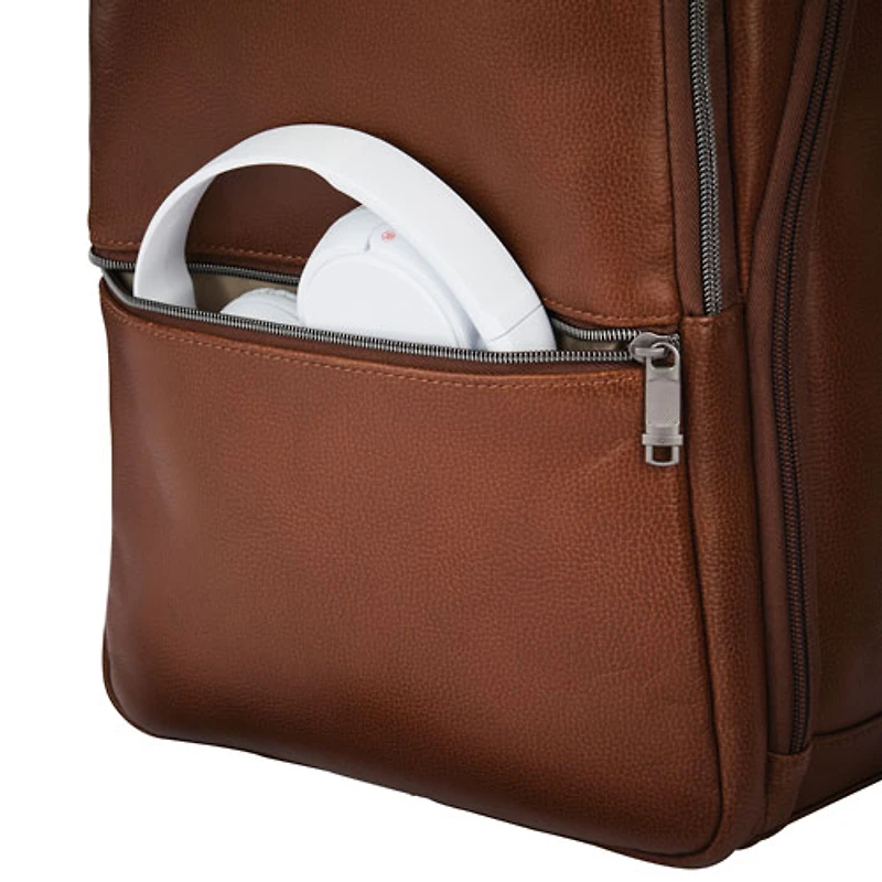 Sac Classic Leather de Samsonite pour portable de 14,1 po - Cognac