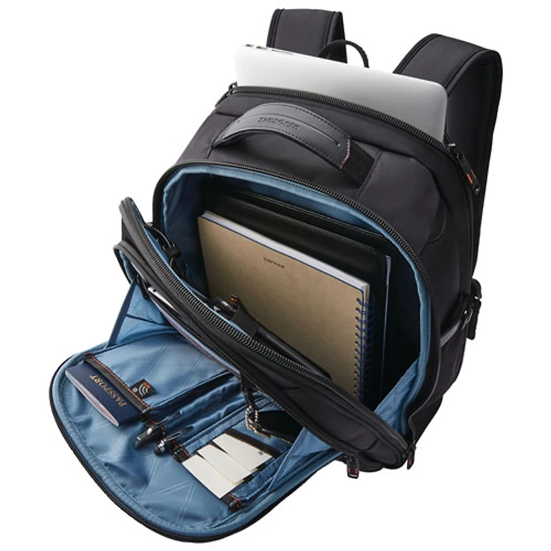 Sac à dos mince Pro de Samsonite pour portable de 15,6 po - Noir/Gris ombragé