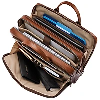Sac messager Classic Leather de Samsonite pour portable de 15,6 po - Cognac