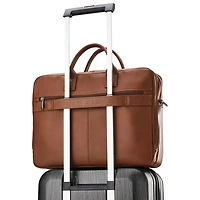 Sac messager Classic Leather de Samsonite pour portable de 15,6 po - Cognac