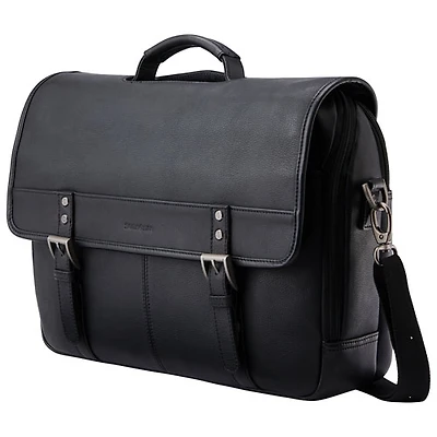 Sac messager Classic Leather de Samsonite pour portable de 15,6 po - Noir
